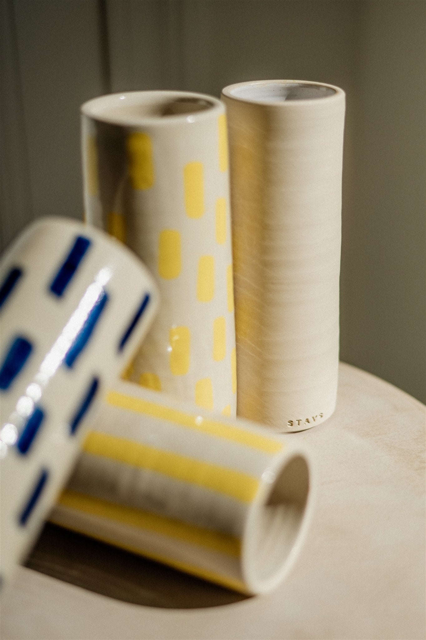 Yellow Stripes Vase