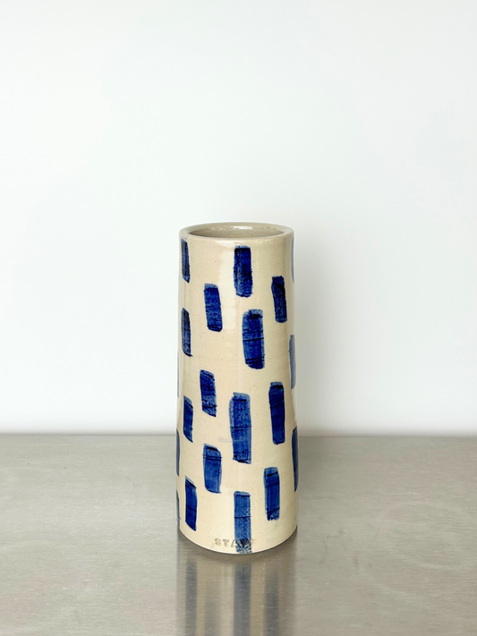 Blue Checks Vase