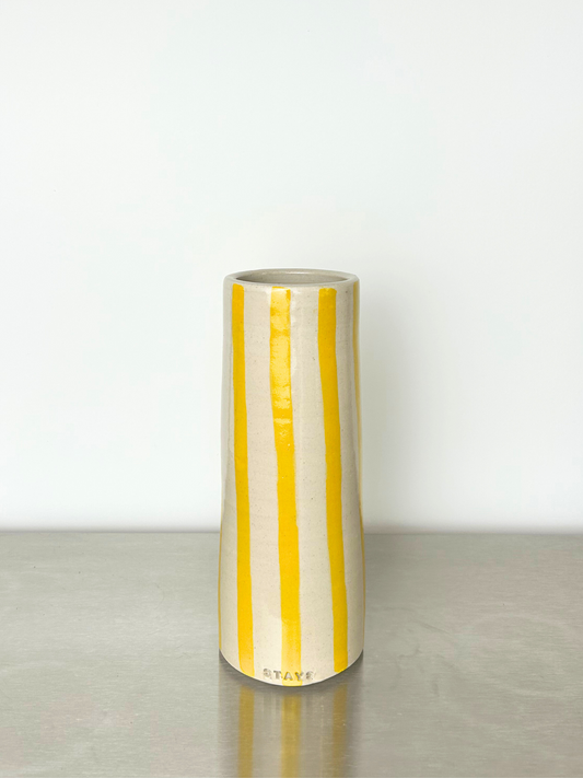 Yellow Stripes Vase