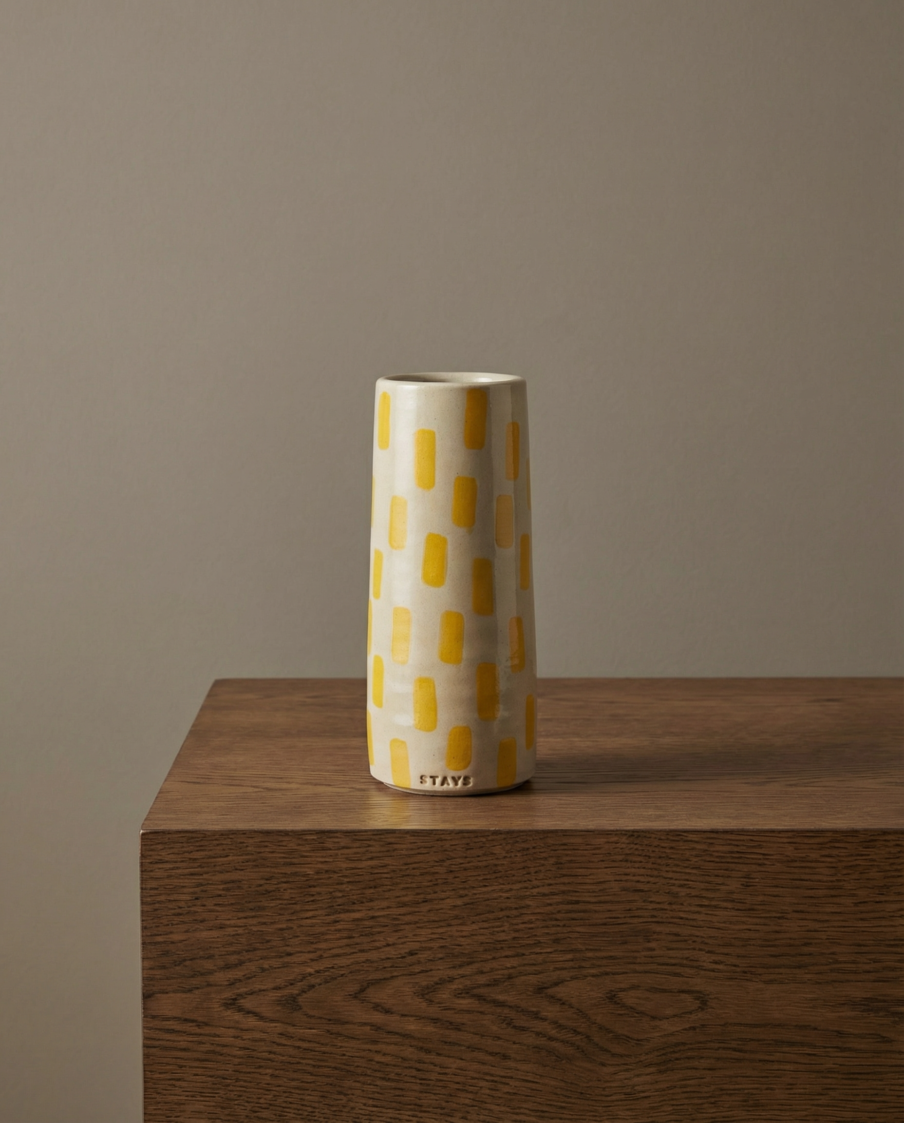 Yellow Checks Vase